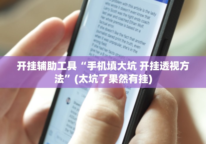 开挂辅助工具“手机填大坑 开挂透视方法”(太坑了果然有挂)